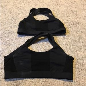 Black sports bras
